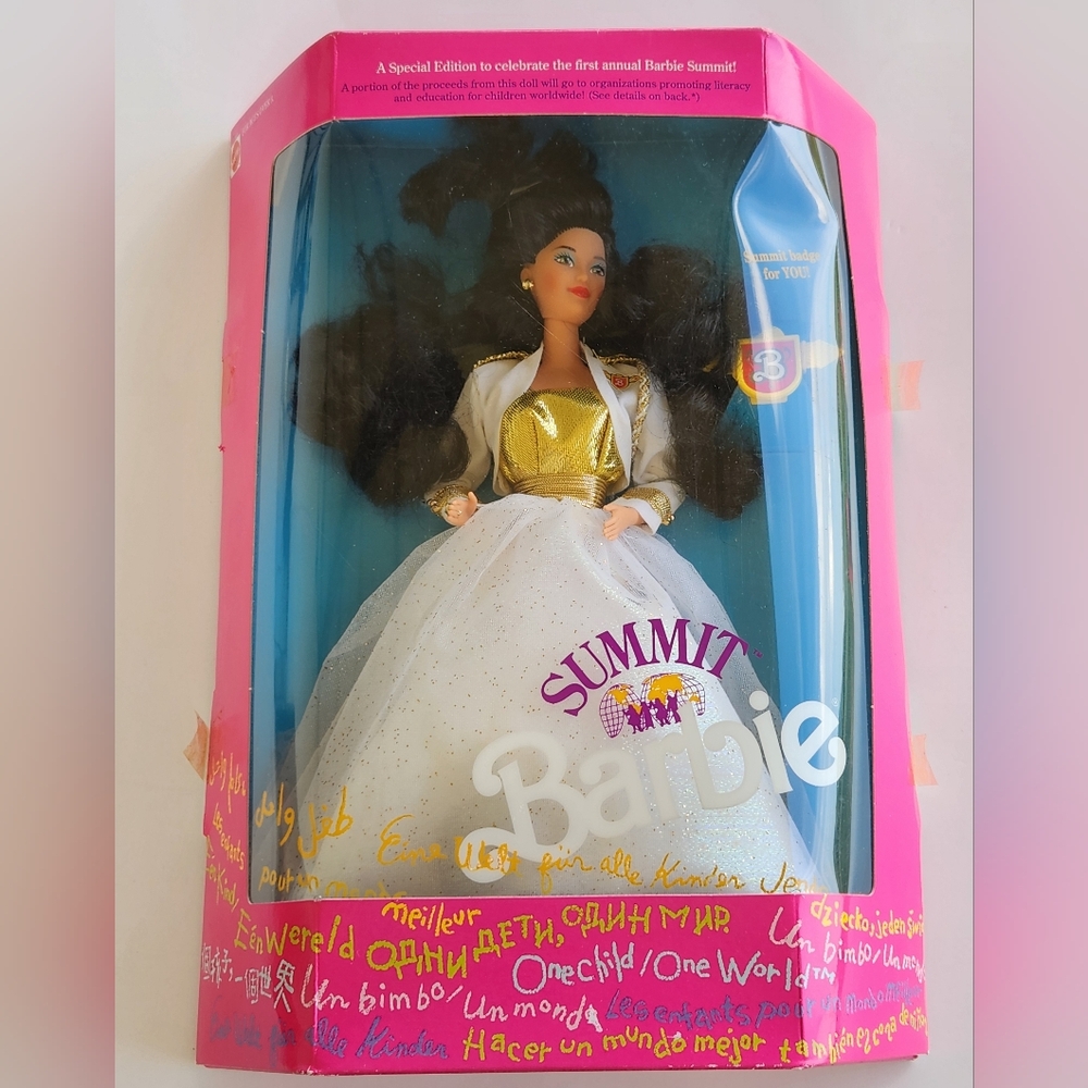 🌌 1990 Summit Barbie (Brunette) First Annual Barbie Summit Vintage Doll 46